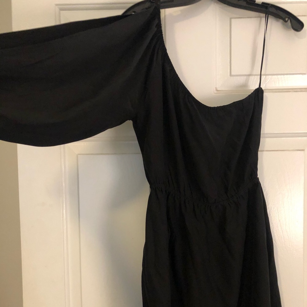 Silk black cocktail dress